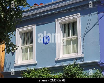 George Orwell 1903-1950, targa blu 22 Portobello Road Notting Hill Londra, Inghilterra, Regno Unito, W11 3DH Foto Stock