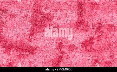 Astratto texture rosa rosso sfondo parete superficie tonica viva magenta colore dell'anno 2023 copia spazio selettivo fuoco morbido sfocato Foto Stock