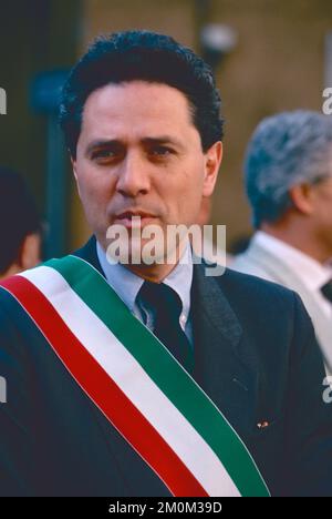 Politico italiano Francesco Rutelli sindaco di Roma, Italia 1994 Foto Stock