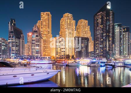 Porto di Dubai Marina, Emirati Arabi Uniti - 19 maggio 2021: Jet Foto Stock