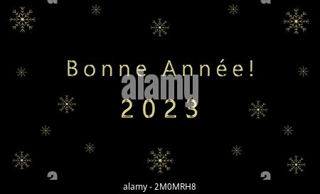 Bonne Année 2023. Saluti francesi per il nuovo anno. Foto Stock