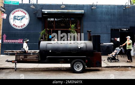 NEW YORK CITY - il quartiere industriale di Red Hook a Brooklyn, New York City Foto Stock