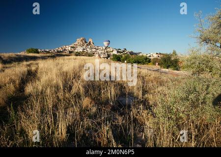 Cappadocia, Turchia - Ottobre 14 2021 : belle scene a Goreme, Cappadocia. Foto Stock