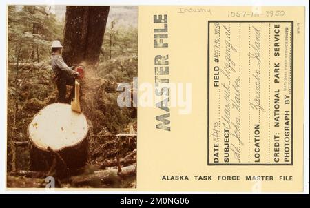 Registrazione in chiaro a St John Harbor. Alaska Task Force fotografie Foto Stock