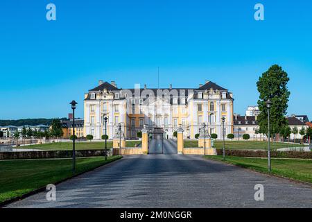 Sito patrimonio dell'umanità dell'UNESCO, palazzo Augustusburg a Bruehl, Renania settentrionale-Vestfalia, Germania, Europa Foto Stock