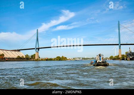 Ponte Köhlbrand, Amburgo, Land Amburgo, Germania, Europa Foto Stock