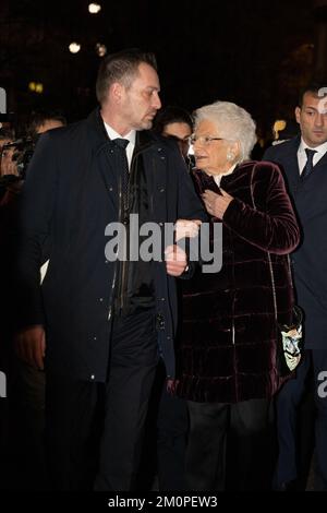 MILANO, 07/12/2022, TEATRO ALLA SCALA. APERTURA SERALE. Nella foto: Liliana Segre Foto Stock