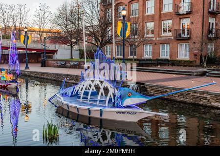 Arctic Racer su Carroll Creek, Frederick, Maryland USA, Frederick, Maryland Foto Stock