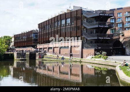 Camden Market Hawley Wharf sviluppo a Camden Town, Londra Inghilterra Regno Unito Regno Unito Foto Stock