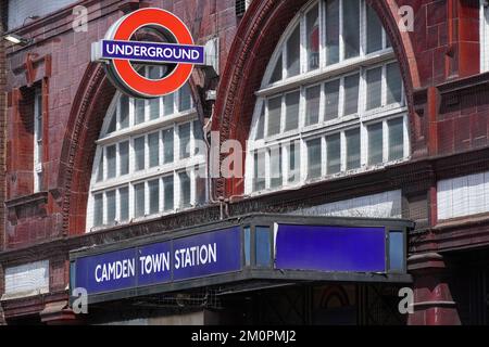 Metropolitana di Camden Town, stazione della metropolitana Londra Inghilterra Regno Unito Regno Unito Foto Stock