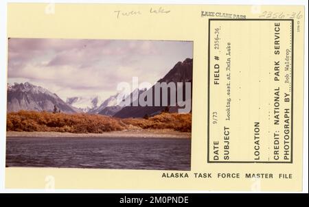 Vista a est sul lago Twin. Alaska Task Force fotografie Foto Stock