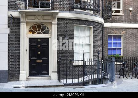 Adam House, un edificio georgiano, ingresso, Londra, Inghilterra, Regno Unito, Regno Unito Foto Stock