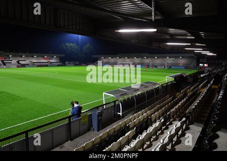 Meadow Park, Borehamwood, 6th dicembre 2022. Una visione generale durante la partita della Vanarama National League tra Boreham Wood e Oldham Athletic a Meadow Park, Borehamwood, martedì 6th dicembre 2022. (Credit: Eddie Garvey | Credit: MI News & Sport /Alamy Live News Foto Stock