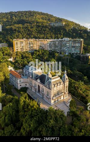 Vista aerea del Palazzo di Laranjeiras nella città di Rio de Janeiro Foto Stock