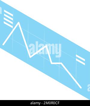 Ologramma isolato di un grafico di business Vector Illustrazione Vettoriale