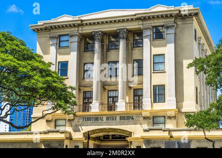 Ufficio territoriale Stato Governo Building Honolulu Oahu Hawaii Costruito 1926 ora ospita vari Hawaii Stato Governo uffici parte Hawaii capitale Hi Foto Stock