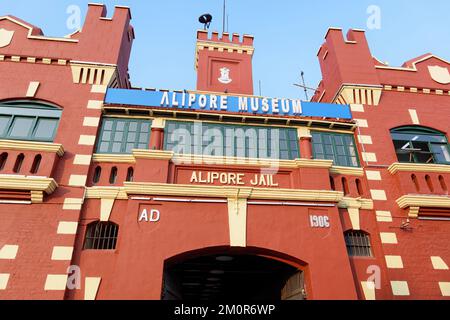 Foto della prigione di Alipore, edificio storico costruito dagli inglesi, una prigione coloniale situata nel cuore di Kolkata. Carcere per prigionieri politici (. Foto Stock