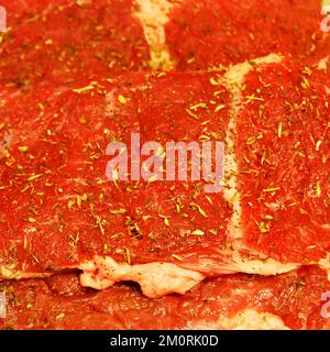 Pulire molto fresco rosso carne bovina cruda, carne bovina rossa struttura Foto Stock