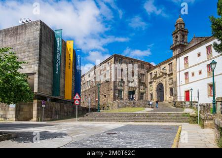 Spagna, Galizia, Santiago de Compostela, la città vecchia (patrimonio dell'umanità dell'UNESCO), il Museo del popolo galiziano (Museo do Pobo Galego) nell'ex convento domenicano San Domingos de Bonaval Foto Stock