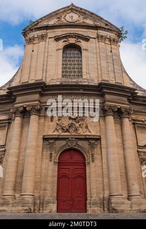 Francia, Gard, Beaucaire, Notre Dame des Pommiers collegiata Foto Stock