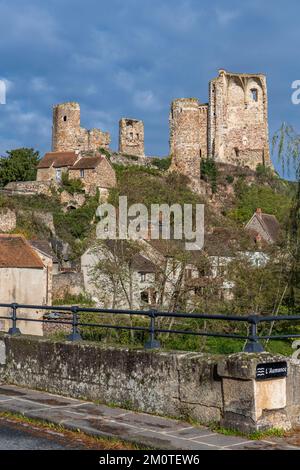 Francia, Allier, villaggio di Herisson etichettato Petites CITES de Caractere, castello medievale, Bourbonnais Foto Stock