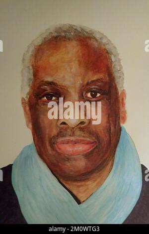 Astratto quotidiano. Portraitpainting dell'attore Don Warrington che ha giocato il ruolo di Philip Smith un africano britannico di seconda generazione da Croydon che si trova circa la sua affermazione di essere il figlio di un capo tribale africano e che è un principe. Questo personaggio è stato molto amato nella sitcom inglese Rising umido con Rigsby [ Leonard Rossiter ] e altri attori eccellenti Frances de la Tour e Richard Beckinsale. Il titolo di questo ritratto astratto è dove sei realmente da. Foto Stock