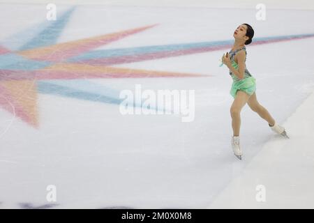 Palavela, Torino, Italia, 08 dicembre 2022, Jia Shin (Kor) durante il Gran Premio di Fighter Skating Final 2022 Junior Women a Palavela Torino, Italia&#XA; durante le finali ISU Skating Grand Prix 2022 - Ice Sports Foto Stock