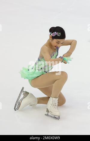 Torino, Italia. 08th Dec, 2022. Jia Shin (Kor) durante il Gran Premio di Figura Skating finale 2022 Junior Women a Palavela Torino, Italia durante le finali 2022 ISU Skating Grand Prix, Ice Sports a Torino, Italia, Dicembre 08 2022 Credit: Independent Photo Agency/Alamy Live News Foto Stock