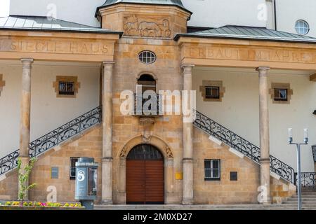 Gustav Siegle Haus, Leonhardsviertel, Stuttgart-Mitte, eventi culturali, Baden-Württemberg, Germania, Europa Foto Stock