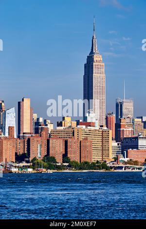 New York. Skyline di Manhattan. Stati Uniti. L'Empire state Building Foto Stock