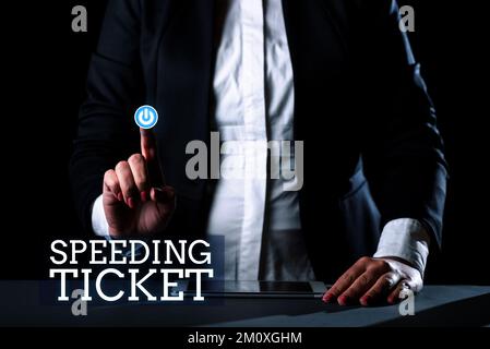 Visualizzazione concettuale accelerazione ticket. Approccio aziendale test psicologico per la massima velocità di esecuzione di un'attività Foto Stock