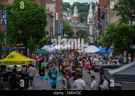 Scene del PVD Fest di Providence, Rhode Island, negli Stati Uniti Foto Stock