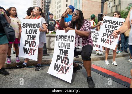 Scene del PVD Fest di Providence, Rhode Island, negli Stati Uniti Foto Stock