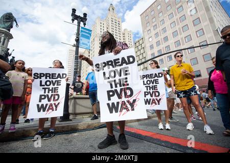 Scene del PVD Fest di Providence, Rhode Island, negli Stati Uniti Foto Stock