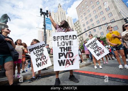 Scene del PVD Fest di Providence, Rhode Island, negli Stati Uniti Foto Stock