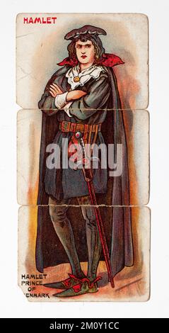 Vintage Playing Card Illustrazione di Shakespeares Hamlet da Amleto - Principe delle tenebre Foto Stock