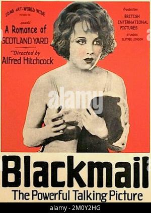 BLACKMAIL 1929 Wardour Films produzione con Anny Ondura, diretto da Alfred Hitchcock Foto Stock