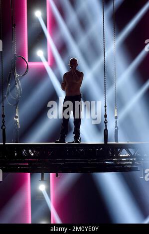Milano, Italia. 08th Dec, 2022. Milano, finale X-Factor all'Assago Forum - Fedez Credit: Independent Photo Agency/Alamy Live News Foto Stock