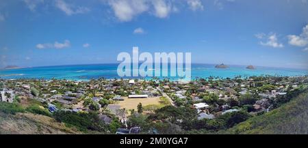 Pillbox # 1, Kahiwa Ridge Trail a Lanikai, Oahu - Hawaii Foto Stock