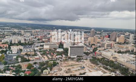 Vista aerea del centro di San Antonio, Texas Foto Stock