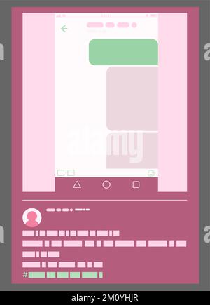 Questa è un'illustrazione della schermata SNS Illustrazione Vettoriale