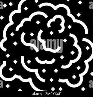 illustrazione del vettore icona glifo delle particelle di polvere Illustrazione Vettoriale