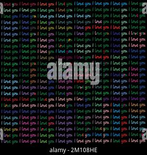 Ti voglio bene! Dichiarazione d'amore digitale. Illustrazione Vettoriale