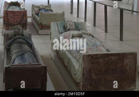 Le tombe a Fontevraud Abbey Foto Stock