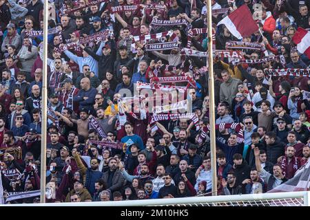 Reggio Calabria, Italia. 08th Dec, 2022. Tifosi di Reggina durante la Reggina 1914 vs Frosinone Calcio, Campionato Italiano di calcio Serie B a Reggio Calabria, dicembre 08 2022 Credit: Independent Photo Agency/Alamy Live News Foto Stock