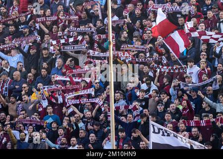 Reggio Calabria, Italia. 08th Dec, 2022. Tifosi di Reggina durante la Reggina 1914 vs Frosinone Calcio, Campionato Italiano di calcio Serie B a Reggio Calabria, dicembre 08 2022 Credit: Independent Photo Agency/Alamy Live News Foto Stock