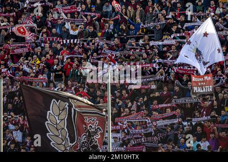 Reggio Calabria, Italia. 08th Dec, 2022. Tifosi di Reggina durante la Reggina 1914 vs Frosinone Calcio, Campionato Italiano di calcio Serie B a Reggio Calabria, dicembre 08 2022 Credit: Independent Photo Agency/Alamy Live News Foto Stock