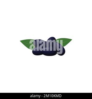 Jambolan disegno piatto clip art illustrazione vettoriale isolato su uno sfondo bianco Illustrazione Vettoriale