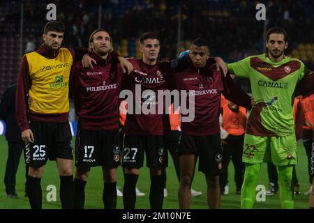 Reggio Calabria, Italia. 08th Dec, 2022. Squadra Reggina durante la Reggina 1914 vs Frosinone Calcio, partita italiana di calcio Serie B a Reggio Calabria, dicembre 08 2022 Credit: Agenzia indipendente per le foto/Alamy Live News Foto Stock