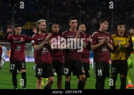 Reggio Calabria, Italia. 08th Dec, 2022. Squadra Reggina durante la Reggina 1914 vs Frosinone Calcio, partita italiana di calcio Serie B a Reggio Calabria, dicembre 08 2022 Credit: Agenzia indipendente per le foto/Alamy Live News Foto Stock